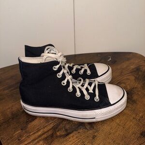 Converse Platform Black High Tops 6.5